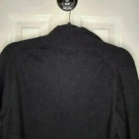 Express Men's Black Quarter Zip Pullover Business Casual Sweater Size Medium - Picture 6 of 9